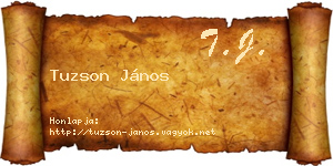 Tuzson János névjegykártya