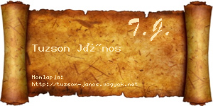 Tuzson János névjegykártya